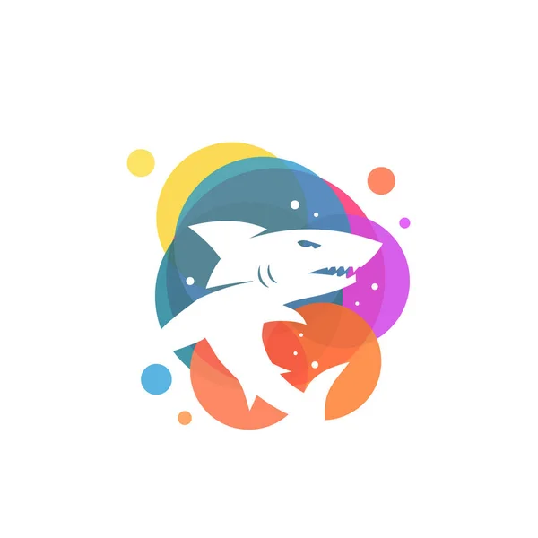 Vector Logotipo Tiburón Plantilla Diseños Logotipo Pescado Concepto Diseño Logotipo — Vector de stock