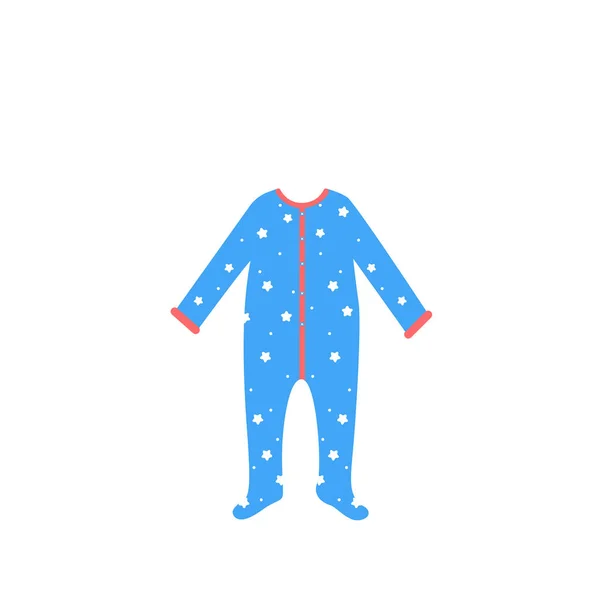 Blue Pajamas Vector Illustration Star Dot Shape — Vector de stock