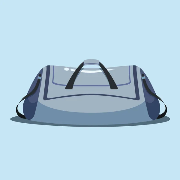 Gimnasio Azul Ilustración Bolsa Deporte Aislado Sobre Fondo Claro — Vector de stock