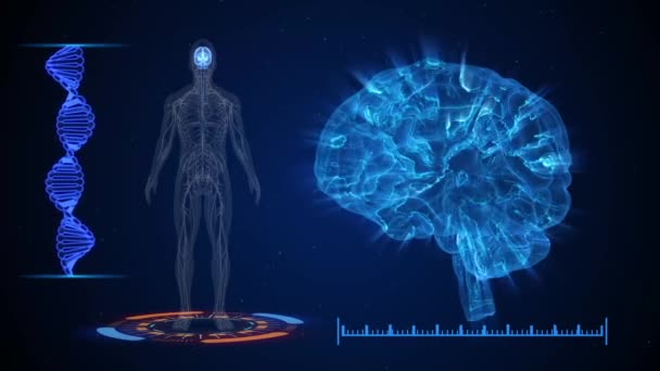Beyin Algılama Sinyal Gönderme — Stok video