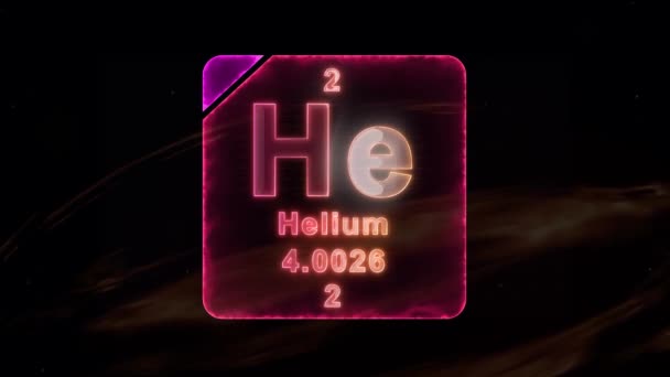 Tabel Periodik Modern Helium — Stok Video