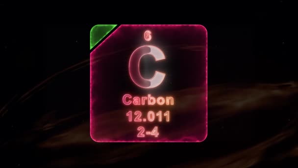 Das Moderne Periodensystem Kohlenstoff — Stockvideo