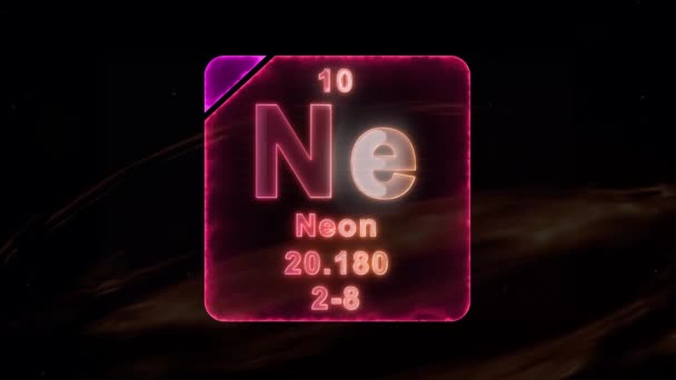 Tabel Periodik Modern Neon — Stok Video