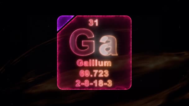 Tabel Periodik Modern Galium — Stok Video
