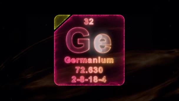 现代周期表 Germanium — 图库视频影像