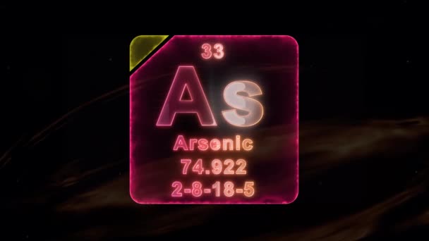 Modern Periodic Table Arsenic — Stock Video