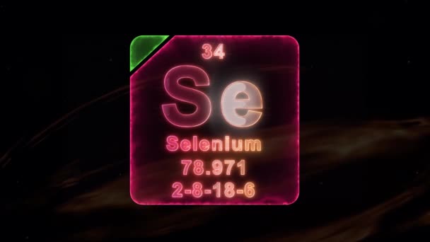 Moderna Tabela Periódica Selênio — Vídeo de Stock