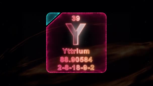Tabel Periodik Modern Yttrium — Stok Video