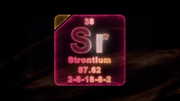 Das Moderne Periodensystem Strontium — Stockvideo