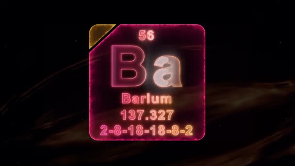 Modern Periodic Table Barium — Stock Video