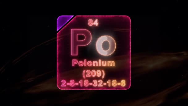 Modern Periodic Table Polonium — Stock Video