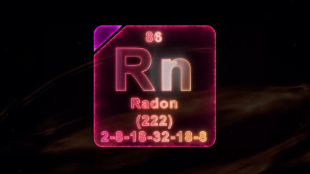 Det Moderna Periodiska Systemet Radon — Stockvideo