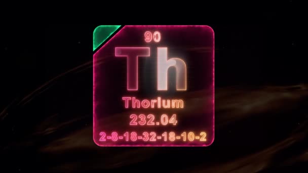 Tabelul Periodic Modern Thorium — Videoclip de stoc