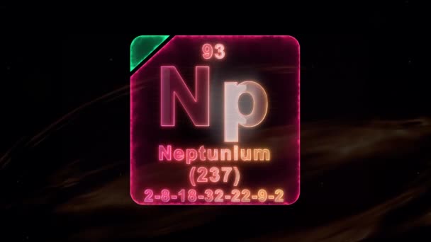 Mesa Periódica Moderna Neptunium — Vídeos de Stock