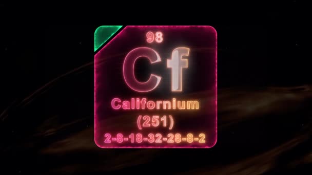 Modern Periodic Table Californium — Stock Video
