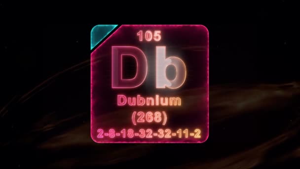 現代の周期表 Dubnium — ストック動画