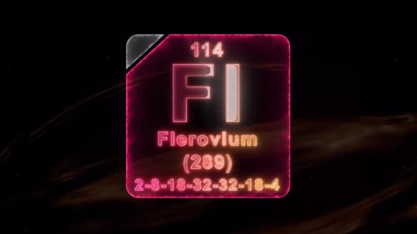 Modern Periodic Table Flerovium — Stock Video