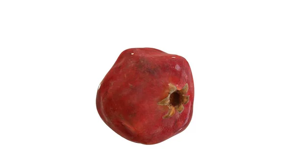 Ripe Red Pomegranate Fruit Isolated White Background — Stock Photo, Image