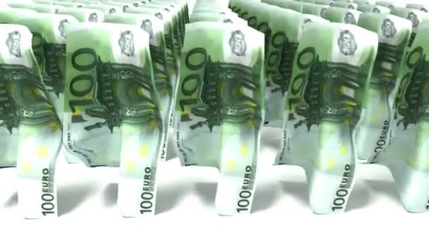 Money is coming! 100 Euros bills — Stock Video