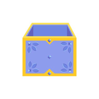 Süslü hediye kutusu beyaza izole edilmiş