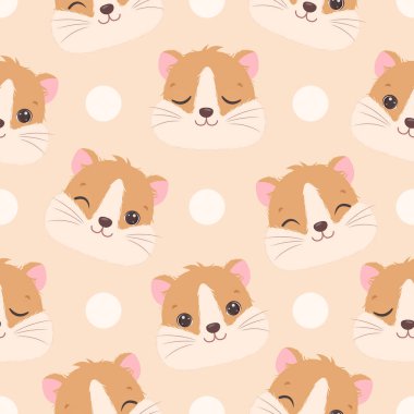 Sevimli hamster dikişsiz desen
