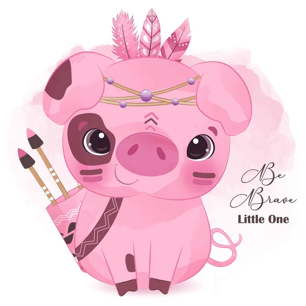 Tribal Series Little Piggies — Image vectorielle