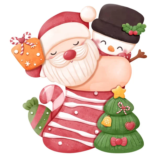Christmas Series Cute Socks Decoration — Stock Vector