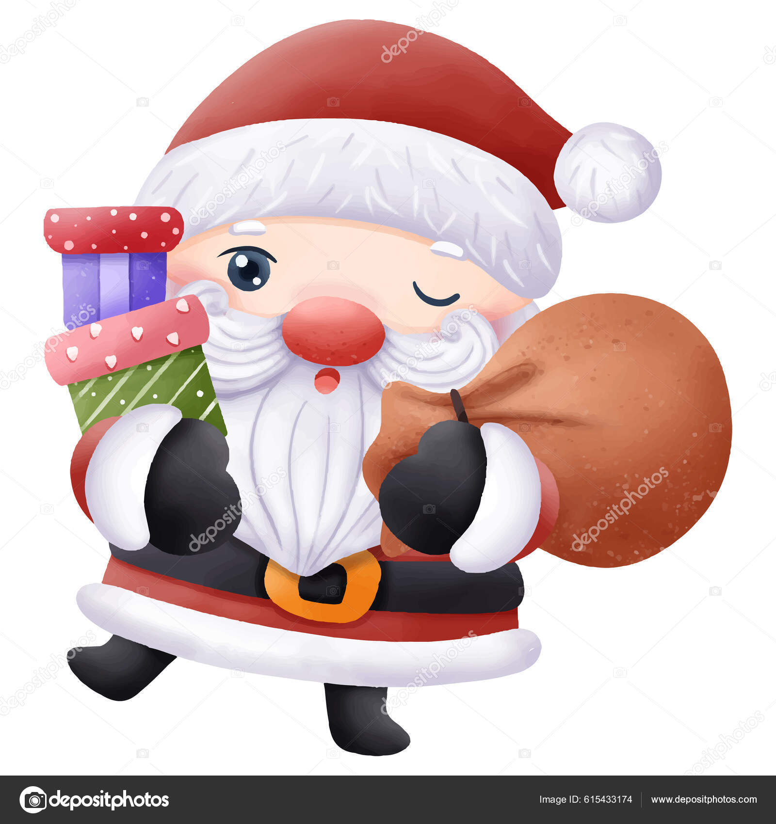 Como Desenhar Pequena Ilustração Vetorial Papai Noel Desenhe Papai Noel  imagem vetorial de NutkinsJ© 626295900