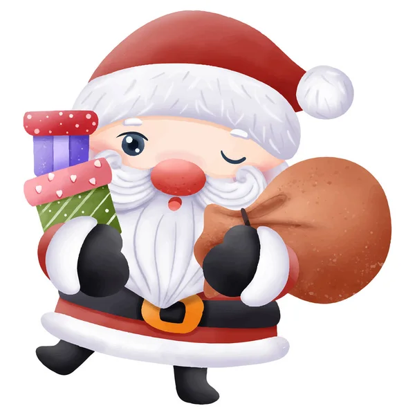 Vánoční Santa Claus Ilustrace — Stockový vektor