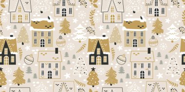 Kış ve Noel Temalı Kusursuz Desen