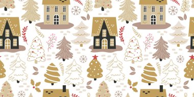 Kış ve Noel Temalı Kusursuz Desen