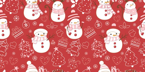 Kış ve Noel Temalı Kusursuz Desen