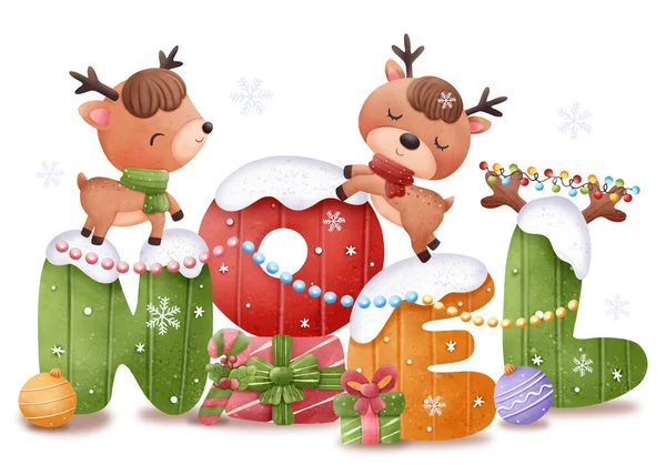 Christmas Series Mały Pingwin Ilustracja — Wektor stockowy