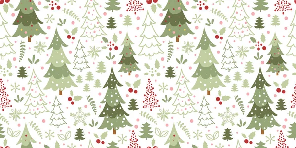Nahtloses Muster Für Winter Und Weihnachten — Stockvektor