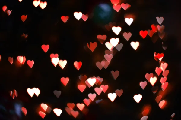 Corazón Romántico Bokeh Abstracto San Valentín Fondo —  Fotos de Stock