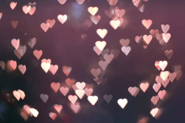 Corazón Romántico Bokeh Abstracto San Valentín Fondo —  Fotos de Stock