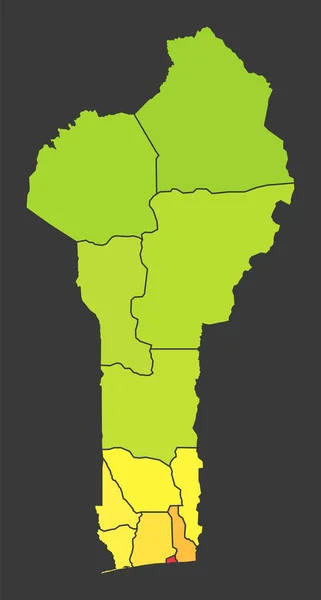 Benin Population Heat Map Color Density Illustration — Stock Photo, Image