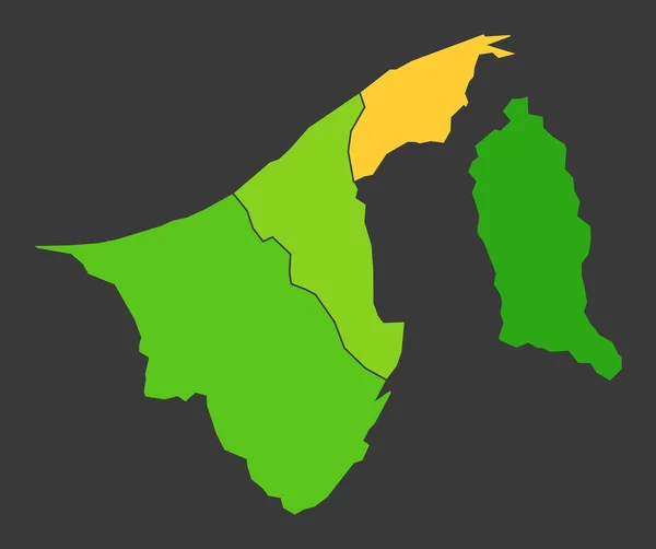 Brunei Népesség Térkép Színsűrűség Illusztráció — Stock Fotó
