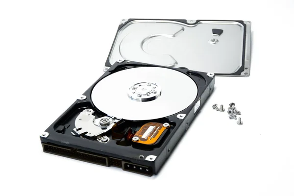 Open Hard Drive Isolated White Background Computer Storage Device Computer Stock Picture