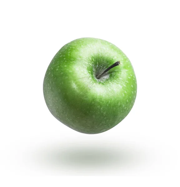 Manzanas Verdes Aisladas Sobre Blanco Background Natural Alimentos — Foto de Stock