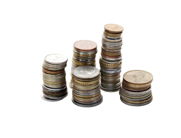 Dinheiro. moedas de cobre — Fotografia de Stock