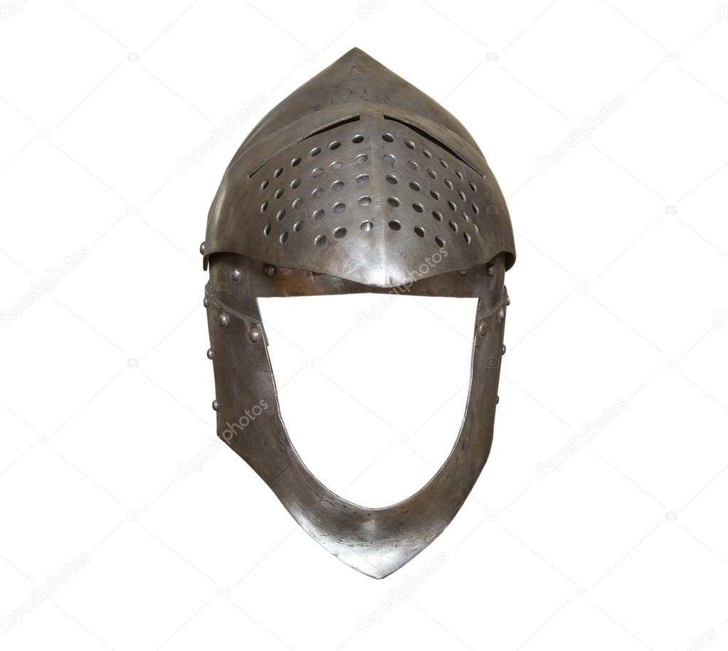 Knight helmet, visor open