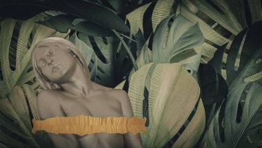 Yunan tanrıçası soyut arka plan. 3d oluşturma.