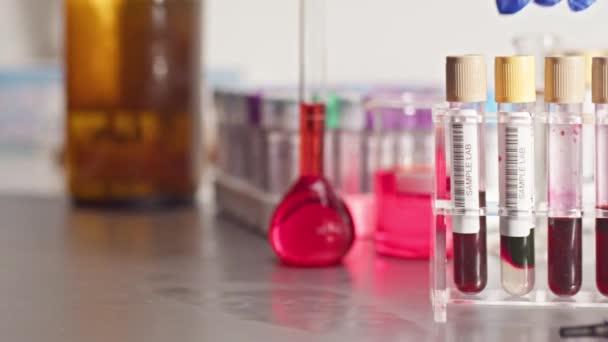 Medical Equipment Test Examination Centrifuge Research Chemical Laboratory Mixer Blood — Αρχείο Βίντεο