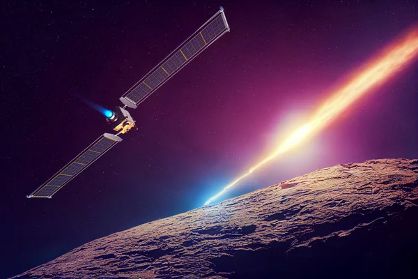 DART Göktaşı Saptırma Testi Görevi. Bu görüntü NASA tarafından desteklenmektedir. 3d oluşturma
