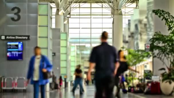Аеропорт проміжок часу мандрівників — стокове відео