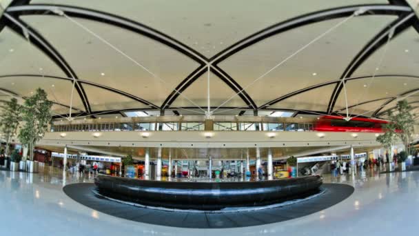 Aeropuerto Viajeros Time Lapse Detroit — Vídeos de Stock