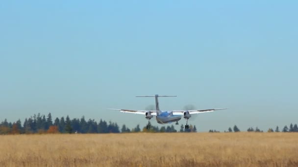 Landning av flygplan — Stockvideo
