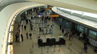 Havalimanı yolcuları alanı iade tilt shift