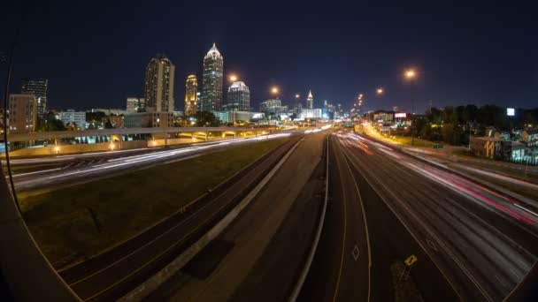 Atlanta cityscape zaman atlamalı — Stok video